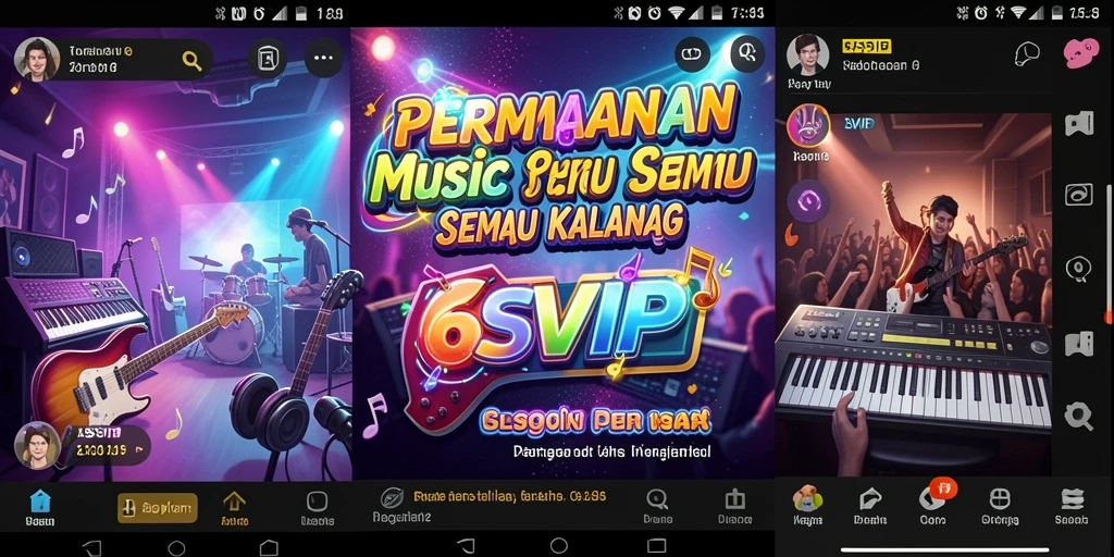 Tampilan gameplay <strong>6SVIP</strong> saat pengguna menikmati irama musik.