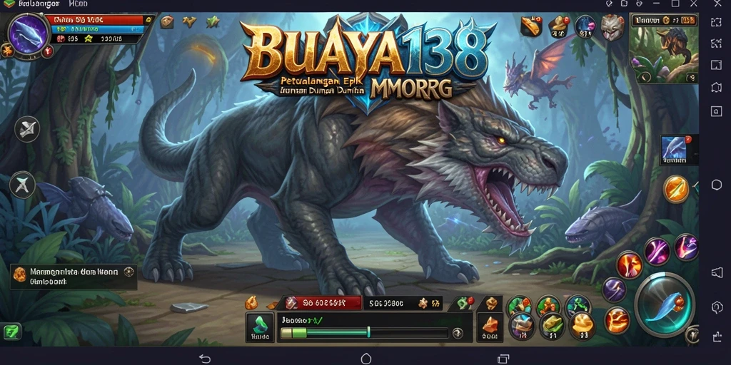 Tampilan gameplay <strong>BUAYA138</strong> yang memukau dalam petualangan MMORPG.