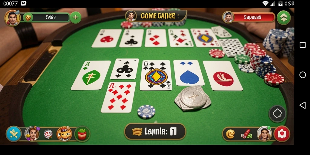 Tampilan gameplay seru di C0077 dengan permainan Gaple.