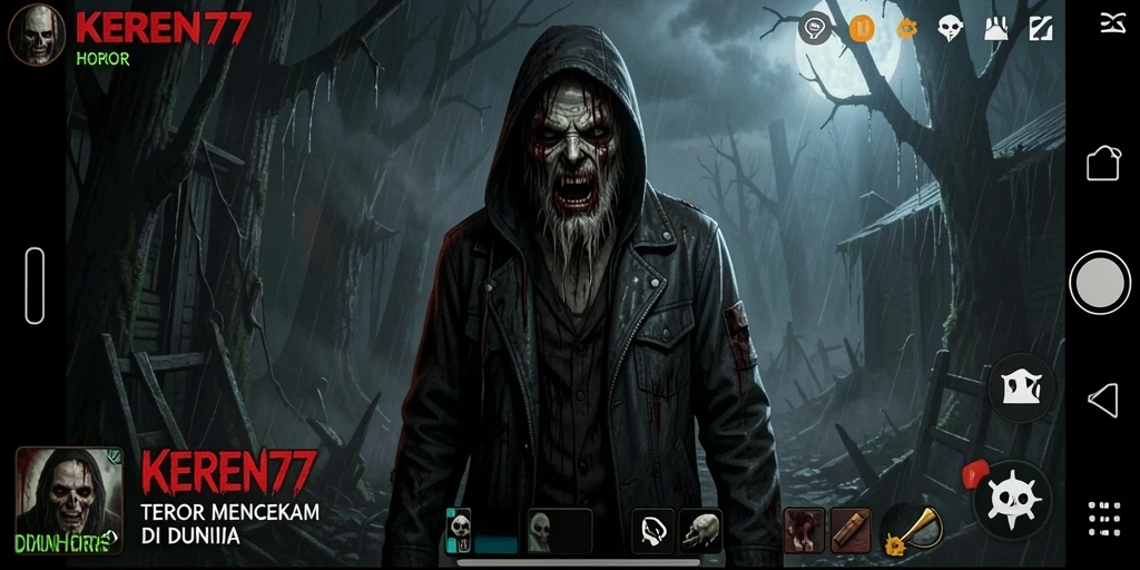 Gameplay mencekam dengan suasana yang menghantui di KEREN77.
