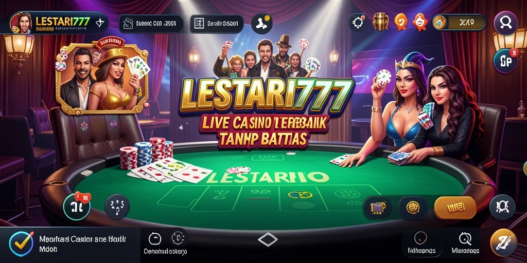 Tampilan gameplay LESTARI777 yang menakjubkan dengan dealer langsung.