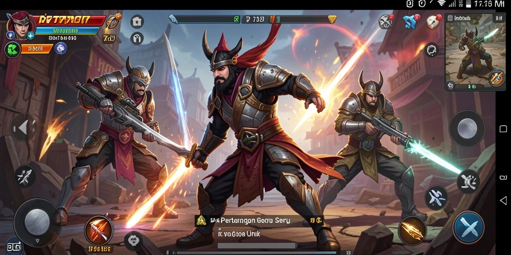 Screenshot gameplay PT707 menampilkan pertarungan yang intens dan seru.