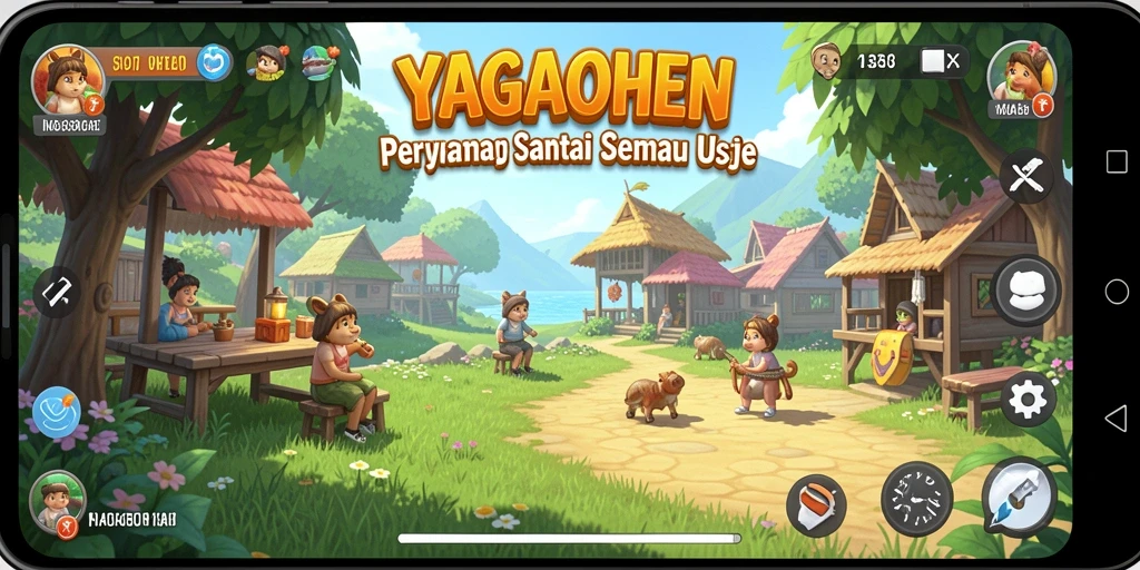 Tangkapan layar gameplay YAGAOHEN yang seru dan penuh warna.